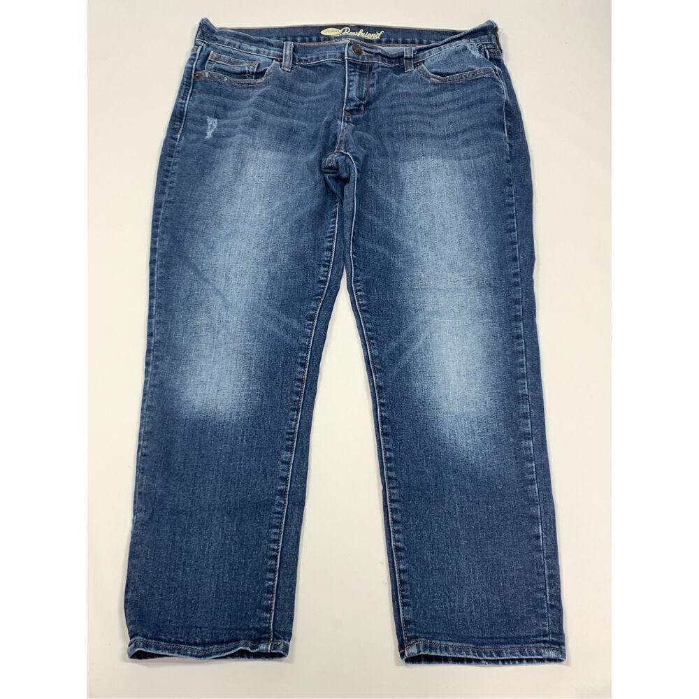 Old Navy Women's Zip Fly Denim Five Pocket The Boyfriend Jeans Blue Size 10